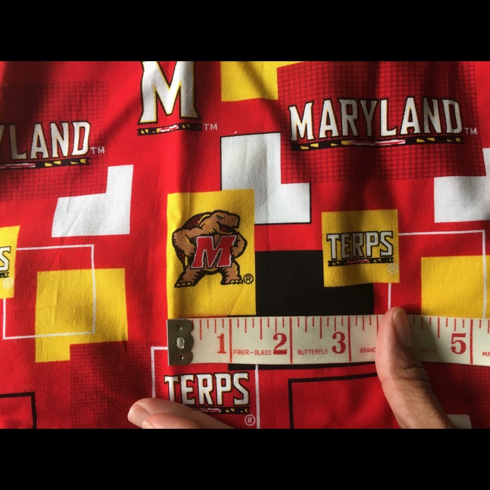 NW UNIVERSITY OF MARYLAND HANDMADE RUNNER 42”x22” - Picture 6 of 8